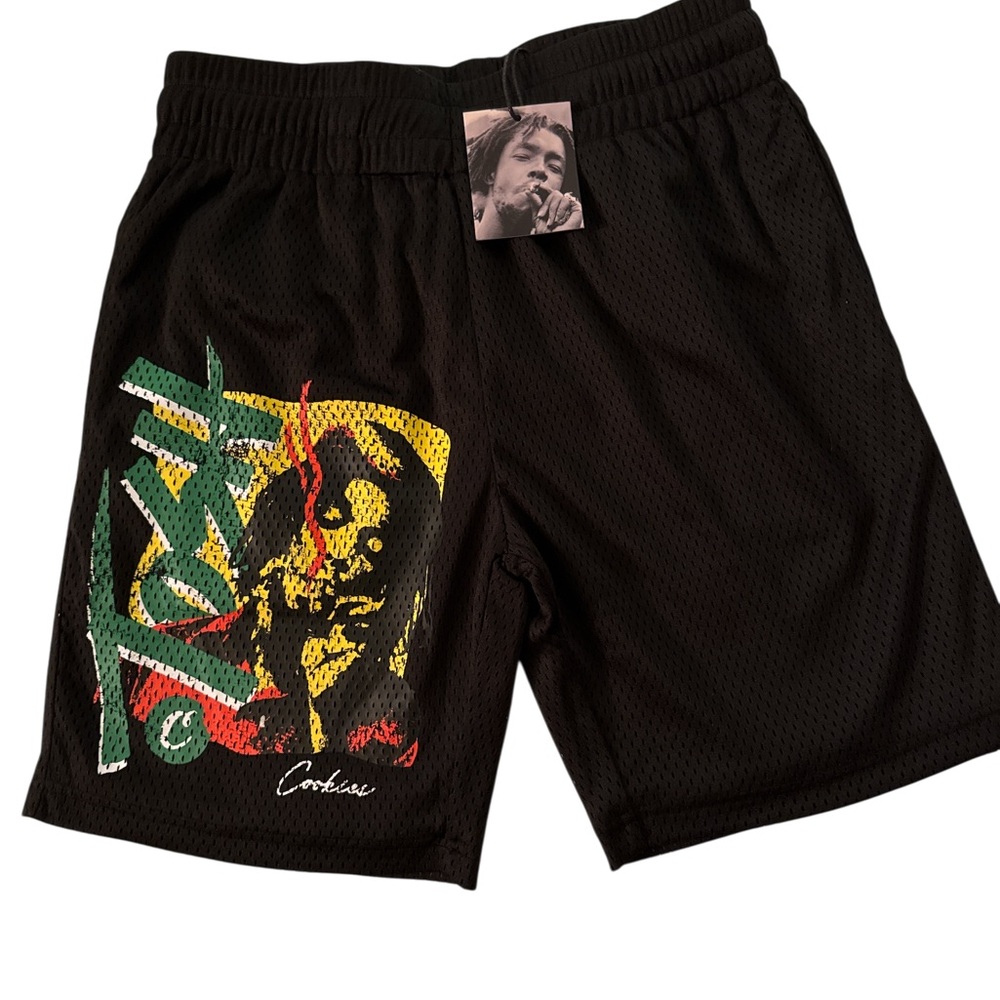 Cookies X Peter Tosh Collab mesh shorts NWT Size Small